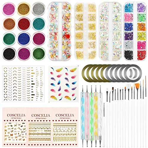 Kit de manicure de unhas com caneta de caneta de pontapé pintura de cristal pintura de cristal de desenho de caneta de caneta de sobrancelha de escova