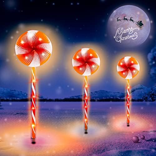Luzes da via de pirulito de Natal aoolbic com 8 modos de iluminação Decorações de cana de doce iluminadas para plugin de luzes à