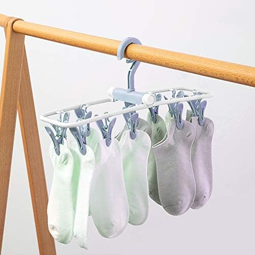 Rack de secagem de roupas de pacote Zaci 2, 12 clipes de lavanderia seca meia meia