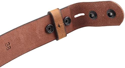 F&L Classic Belt for Buckle Western Leather Gravado Correia Ferramenta com Snaps para fivelas intercambiáveis,
