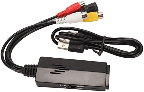 Dauerhaft RAC para HD Multimedia Interface Converter, AV para HD Multimedia Interface Converter Plug and Play Video Sound Converter Adaptador 1080p para PC