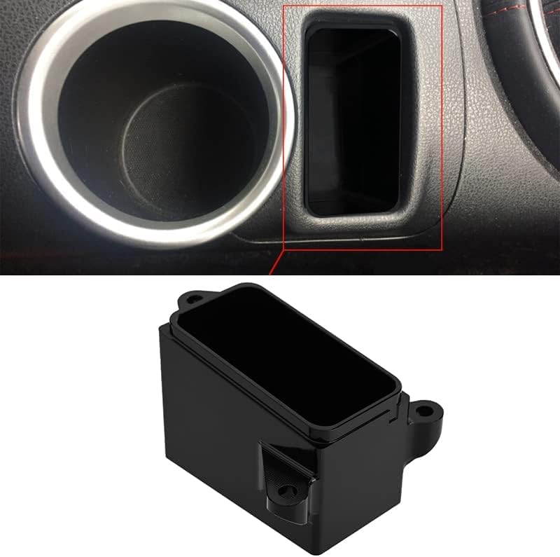 Billfaro Cubby Inserir botão em branco Excluir Abs Plastic Center Front Front Console Organizador Alteração do telefone Misc por Nissan 370Z 2009-2020