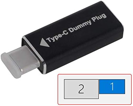 Adaptador de exibição virtual do CableCC Cy USB-C tipo C DDC EDID DUMMY PULL PULL MARCIMENTO EMULADOR DE DISPLAFIA DE GHOST 1920X1080P@60HZ
