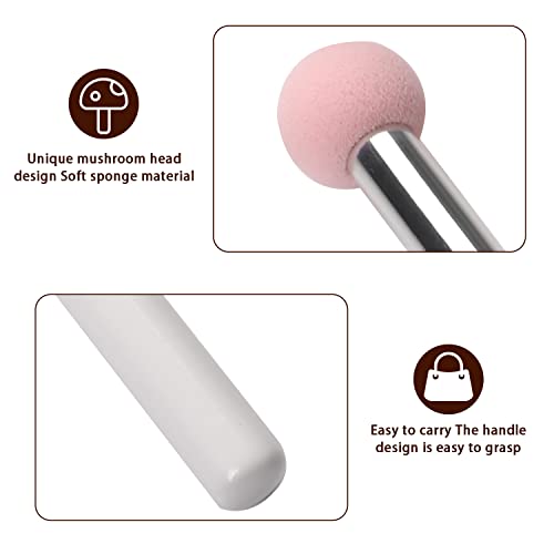 6 PCs Maquiagem esponjas para a base de cogumelos FOURS PUFF SPONGE COM ALUMA DE POVELO DE POWORDO DE ESPONGA PONTELER