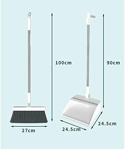 Zukeesb Broom Broom Wiper Set Hair Broom Combinação Cleanter Sweeper Dustpan dobrável conjunto com ferramentas de limpeza de