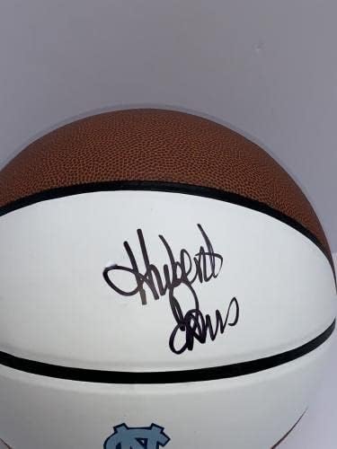 Hubert Davis assinou o basquete da Carolina do Norte Tar Heels Treinador JSA Coa - Basquete autografado