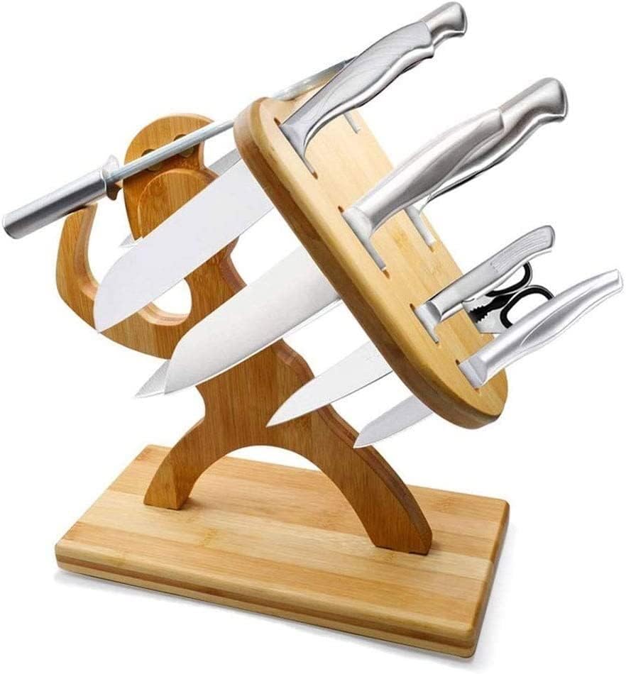 Suporte de faca de cozinha de madeira - Creative Wood Knife Setter Supplies Kitrent Solder Storage Rack Block Block