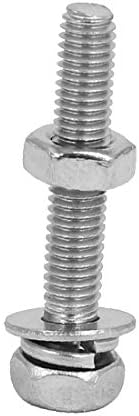 X-Dree M4 x 25mm 304 Aço inoxidável Phillips Hex Hex Hex Head Bolts W Armilhas 20 conjuntos (M4 x 25 mm 304 Tornillos de Cabeza hexagonal de Acero Phillips Inoxidável Tuercas Conrandelas 20 Juegos