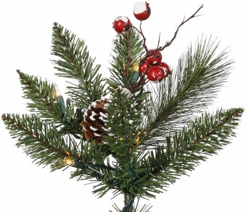 Vickerman 2 'Snow com ponta mista de pinheiro artificial árvore de Natal, luzes claras e iluminadas por dura, decoração de casa