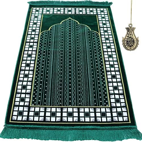 Modefa Tapete de Oração Islâmico Turco - Veludo Fino e Lightweso