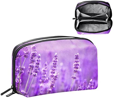 Organizador eletrônico roxo de flores de lavanda Provence, caixa de proteção à prova de choque, bolsa de bolsa de organizador