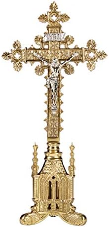 Sudbury Brass San Pietro Altar Crucifix, 17 1/2 polegada