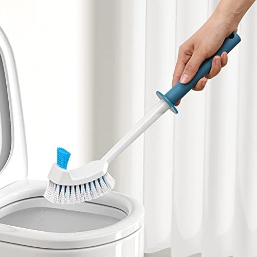 Pincel e suporte do vaso sanitário com pincel de cabeça de escova de cabeça de cabeça de taco de limpeza para limpeza profunda banheiro