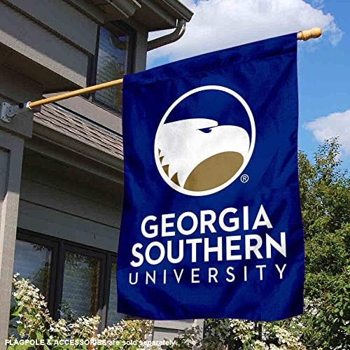 Georgia Southern Wordmark Logo Flag de Duas Afilados Casa