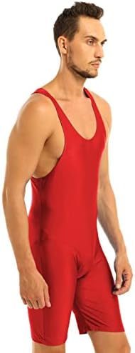 Yizyif Softset Singlet de luta livre masculina com roupas íntimas de estilo clássico One Piece