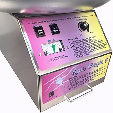 Spin Magic 5 Cotton Candy Machine com tigela de metal para concessionárias profissionais que requerem qualidade e construção comerciais