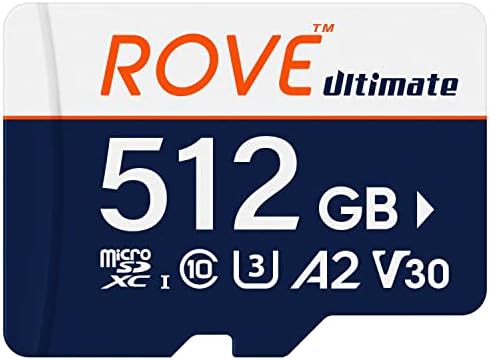 Rove R2-4K Dash Cam | Kit de Wardwire | 512 GB de cartão SD