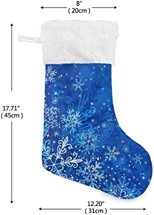 Meias de natal alaza azul clássico clássico personalizado grande decorações de meia para férias em família decoração de festa de festa