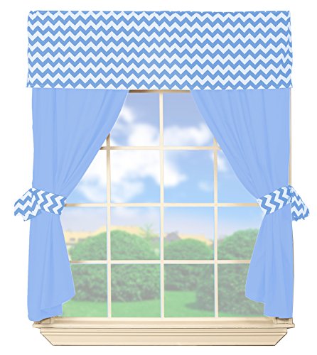 Baby Doll Bedding Chevron Curtain Curtain Set, verde
