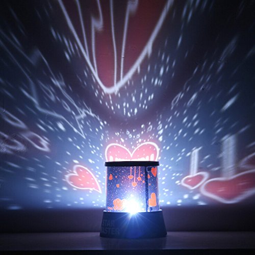 Projector LED Nigh Light, lâmpada leve da noite da estrela para o quarto Romântico ， 5 modos leves com lâmpada de projeção