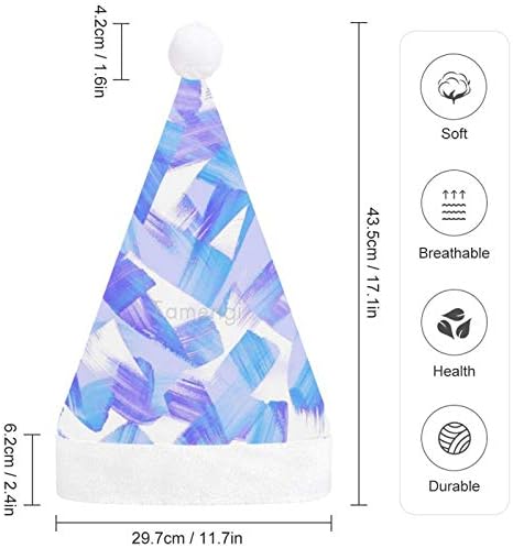 Chapéu de Papai Noel de Natal, abstrato aquarela Xmas Holiday Hat para adultos, Hats de Natal de Comfort Unisex Comfort para o Ano