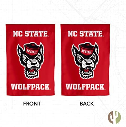 Bandeira do jardim da Universidade Estadual da Carolina do Norte NCSU Wolfpack Banner poliéster