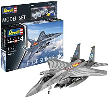 Revell Model Conjunto 63841 F-15E Greve Eagle 1:72 Kit de Modelo de Modelo de Escala Não Piastada/Não Pintada com