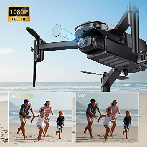 Tomzon D15 Mini Drone com câmera, FPV 1080p Drone dobrável para crianças e para iniciantes com Tomzon A23 Drone para crianças com LEDs, Mini Drone com rotação de alta velocidade, arremesso para ir, 3D Flip, Circle Fly Fly Fly
