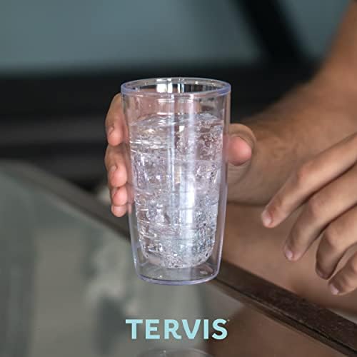 Tervis Paw Prints Made in USA Double Partle Isolled Tumbler Travel Cup mantém bebidas frias e quentes, 16oz, clássicas