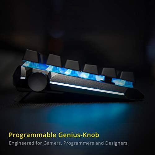 Drevo BladeMaster TE Mechanical Gaming Teclado Radi RGB Backlit, USB Wired, Knob Genius Programmable - Layout de 88K UK [Switch Tatile Clicky Gateron Blue]