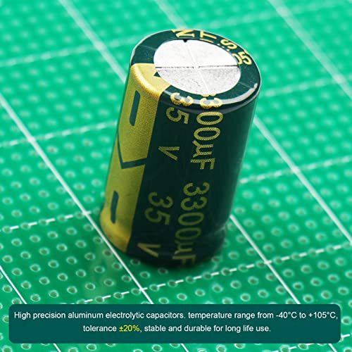 BEEYUIHF 3300UF MFD CAPACITOR 35V3300UF 16X25MM Capacitores eletrolíticos de alumínio ± 20% -40 ℃ a +105 ℃