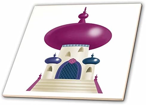 Ilustração de castelo árabe fofo 3drose - azulejos