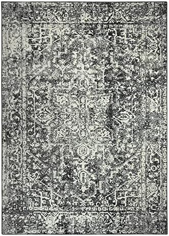 MoreBes Ranta de área vintage persa 5x7, tapete de quarto grande lavável Tapete de estar tradicional não deslizamento,