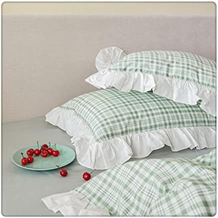 CZDYUF Pequeno e fresco picada de renda da cama Princesa Tampa de algodão sem travesseiro de travesseiro de cama king size de tamanho único