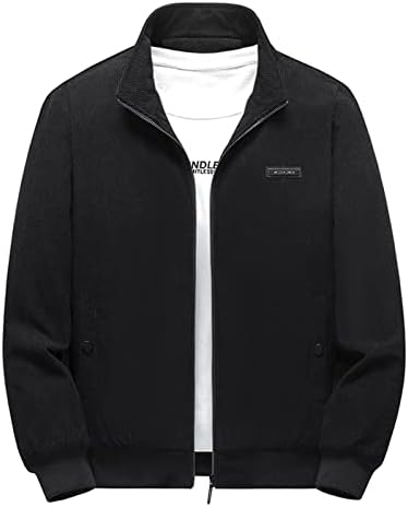 ADSSDQ Mens jaqueta de inverno, luvas compridas casacos de inverno homens mais tamanho de moda de moda de moda zip de cor de vento