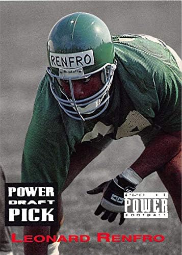 1993 Pro Set Power Draft Picks 21 Leonard Renfro NM perto de Mint Eagles