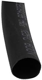 X-dree poliolefina calor encolhida Tubo retardador de chamas 1m x 6mm interno dia preto (tubo ignífugo de poliolefina