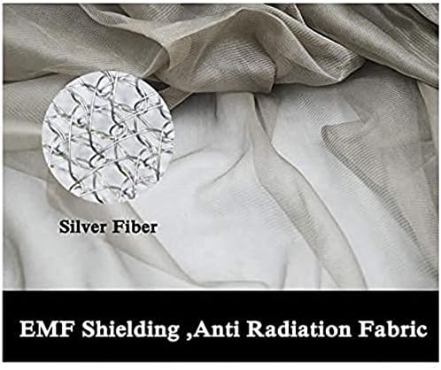 DMWMD Proteção de radiação bloqueia a radiação/EMF/WiFi/5G e outra RF, maça de malha revestida de prata de 1,5m de largura para fazer