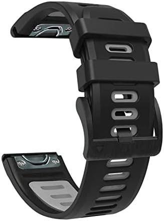 Bandkit Quick Fit Silicone WatchBand 26mm para Garmin Fenix ​​7x 6x Pro/5x Plus/3 HR/Enduro/Descent Mk1 Mk2 Mk2i Smart Watch