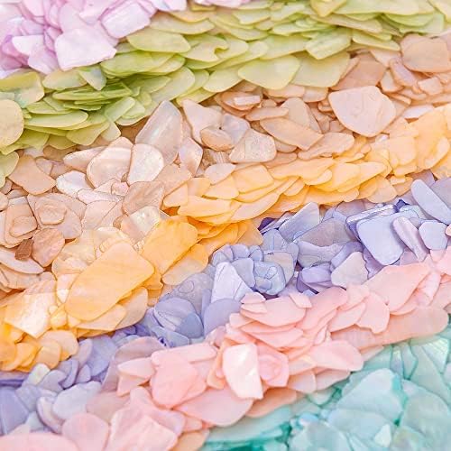 1000g/saco 3d Glitter Gradiente Textura Irregular Natural Shell Flakes para DIY Glamour Pixie Uil Art Decoration -
