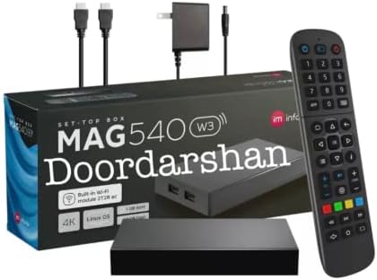 O mais novo 2022 Doordarshan Mag 540W3 4K, banda dupla embutida 2.4g/5g WiFi, cabo HDMI preto