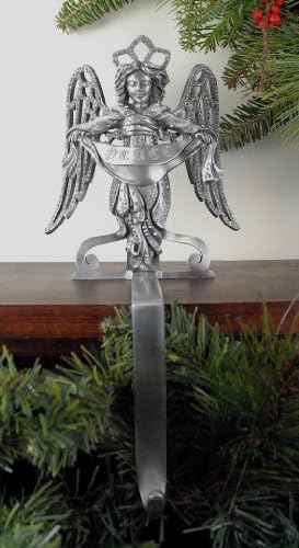 Liberty Pewter Guardian Angel With Peace Banner Christmas Stocker com cristais austríacos feitos nos EUA
