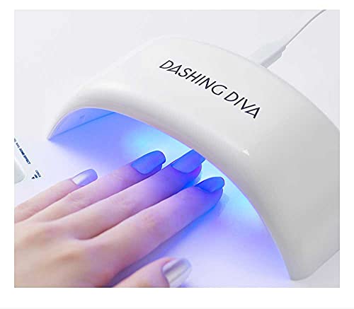 Diva Diva Glaze Salon Nails Conjunto de iniciantes - Esquecimentos de unhas de gel de esmalte de baunilha com lâmpada de unha LED profissional - tiras de unhas de gel semi -curadas - unhas duradouras de gel mais dura