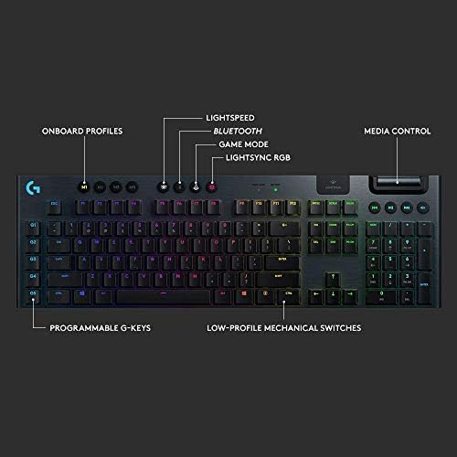 Teclado de jogos mecânicos sem fio Logitech G915 - Linear