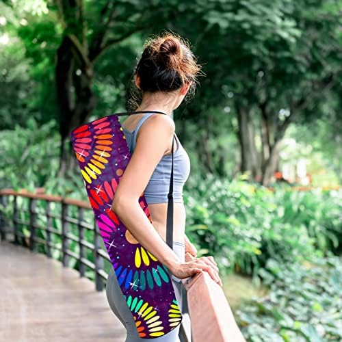 Bolsa de transportadora de ioga de redemoinho de arte colorida com alça de ombro de ioga bolsa de ginástica bolsa de praia