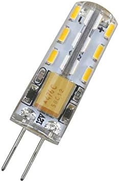 JCKING (pacote de 10 1,5W G4 LED LAMP 24 SMD 3014, AC DC 12V Branco quente 2800-3200K 110LM Bulbos de halogênio não-minimizáveis ​​10W