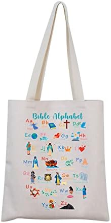 Mnigiu Bíblia Alfabeto Bag Christian Tote Christian Professor Bag da Escola Dominical Presente Domingo Bolsa Pastor Gift