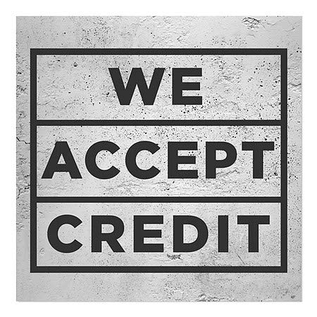 CGSignLab | Aceitamos que a janela de Crédito -Crédito Grey se apega | 8 x8