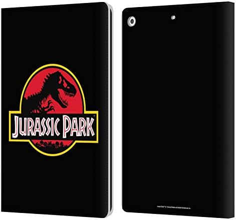 Caixa de cabeça projeta oficialmente licenciado Jurassic Park Plain Black Leather Leather Livro da carteira de capa