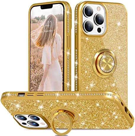 Vooii projetado para o iPhone 13 Pro Max Case, capa de diamante de brilho e brilho fofo para mulheres meninas de proteção à